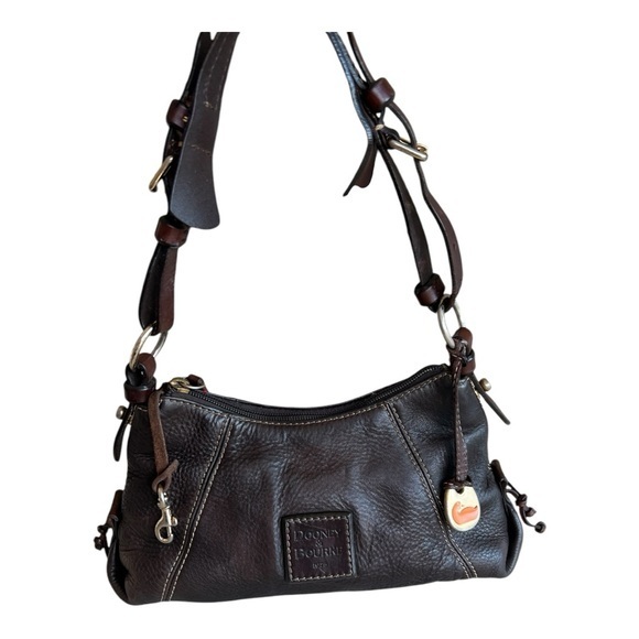 Dooney & Bourke Dark Brown Vintage Leather Medium Shoulder...